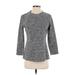 Ann Taylor Long Sleeve T-Shirt: Gray Marled Tops - Women's Size Medium