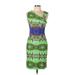 Aidan by Aidan Mattox Casual Dress - Sheath V-Neck Sleeveless: Green Dresses - Women's Size 10