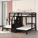 Harriet Bee Hasina Twin Over Triple Bunk Bed Wood in Brown | 61.49 H x 79.68 W x 102.29 D in | Wayfair 1F825C9178F34E5181DAF0D86F7EC5E5