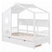 Menan 2 Drawer House Beds w/ Shelves by Harper Orchard Wood in White | 72 H x 58 W x 78 D in | Wayfair E44E989074BD4102995F2481761E897A