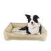 Tucker Murphy Pet™ by Arlee Home & Pet Cresent Lounger Orthopedic Eco-Friendly Memory Foam Dog Bed Plastic in Brown | 9 H x 27 W x 34 D in | Wayfair