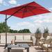 Arlmont & Co. Rotha 120" x 96" Rectangular Cantilever Umbrella in Brown | 98.4 H x 120 W x 96 D in | Wayfair F205D0D2F5AD4CCD96DDC709DBD546C8