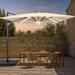 Arlmont & Co. Vinuda 138.2" x 108.4" Rectangular Lighted Cantilever Umbrella, Steel in Brown | 107 H x 138.2 W x 108.4 D in | Wayfair