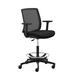 Inbox Zero Adapt Mesh Multi-Function Stool Height Task Chair Upholstered, Wood in Black/Brown | 49 H x 26.8 W x 23.3 D in | Wayfair