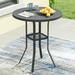 Winston Porter Readus Round 35.4" Outdoor Bar Table Metal in Gray | 37.4 H x 35.4 W x 35.4 D in | Wayfair 35DC810155764C2BAC3F81739B13D10E