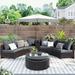 Breakwater Bay Priode 4 - Person Outdoor Seating Group w/ Cushions Synthetic Wicker/All - Weather Wicker/Metal/Wicker/Rattan in Brown | Wayfair