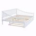 Red Barrel Studio® Devette Daybed Wood in White | 32.3 H x 57.2 W x 75.8 D in | Wayfair 1E49593F56464B02BB8411A117D85976