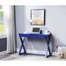 Breakwater Bay Rustemi 42" W Rectangle Standing Desk Wood in Blue/Brown | 30 H x 42 W x 19 D in | Wayfair A6720C4BE5DD40D0A22011489F60549D