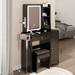 Ebern Designs Emaleigh Vanity Wood in Black | 50 H x 31 W x 14 D in | Wayfair F60B73258976402897E75649151A3679