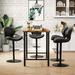 Wrought Studio™ Adjustable Bar Stools Set Of 2 Metal in Black | 19.6 W x 15.75 D in | Wayfair D927DC18EBE0492B84D7CAA591CD2FEF