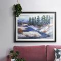 Millwood Pines First Snow I Framed On Paper Print in Blue/Brown/Green | 19 H x 27 W x 1.5 D in | Wayfair E9757E213A6B425184A7EBDB27B91CA4