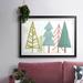 The Holiday Aisle® Modern Holiday Collection A Paper, Solid Wood in Green/White/Yellow | 27 H x 39 W x 1.5 D in | Wayfair