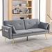 Mercer41 Zariyan Daybed Velvet, Metal in Gray | Wayfair Sofas 7FA43AD7E67C49AB9A65E8CBE7AB3E30