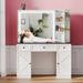 Wrought Studio™ Johvanny Vanity in White | Wayfair E39A0D51C7FF43368B6498AED83AE28D