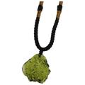 Aufmer 5-30g Moldavite Irregular Natural Stone Gemstone Crystal Meteorite Pendant Necklace Handmade Handwoven Rope Chain Citrine Necklaec for Women Girl Men Boy Energy Jewelry Gift