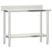 VidaXL Stainless Steel 21.7" W x 36.6" H Work Tables Stainless Steel in Gray | 36.6 H x 43.3 W x 21.7 D in | Wayfair 376458