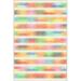 60 x 39 x 0.1 in Area Rug - Well Woven Apollo Misty Stripes Multi Color Modern Geometric Flat-Weave Rug Polyester | 60 H x 39 W x 0.1 D in | Wayfair