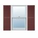 Builders Edge, TailorMade Cathedral Top Center Mullion, Open Louver Shutters Vinyl, Wood in Brown | 38" | Wayfair BEL1180038078