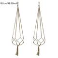 Aufmer 2 Pack Macrame Plant Hangers Cotton Rope Woven Indoor Outdoor hanging plant holder Wall Hanging Planter Ceiling plants for Flower Pot Hanging Plants Holder for Yard Garden Home Decoration 122