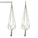 Aufmer 2 Pack Macrame Plant Hangers Cotton Rope Woven Indoor Outdoor hanging plant holder Wall Hanging Planter Ceiling plants for Flower Pot Hanging Plants Holder for Yard Garden Home Decoration 122