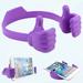 Cell Phone Holder for Desktop Universal Flexible Cell Phone Stand for Tablet Holder Cell Phone Holder Smartphone Stand Holder for iPhone iPad Samsung and More (Purple)