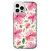 Mundaze - Case for Apple iPhone 14 Pro Max Slim Shockproof Hard Shell Soft TPU Heavy Duty Protective Phone Cover - Spring Pink Cherry Blossoms