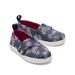 TOMS Kids Tiny Alpargata Navy Embroidered Floral Toddler Shoes Blue/Multi, Size 4