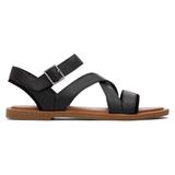 TOMS Women's Black Sloane Leather Strappy Sandals, Size 8