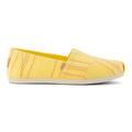 TOMS Women's Alpargata Yellow Stitched Stripes Espadrille Shoes Yellow/Gold, Size 9.5