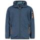 CMP - Kid's Jacket Fix Hood Knitted + Mesh - Fleecejacke Gr 140 blau