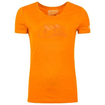 Ortovox - Women's 150 Cool Vintage Badge T-Shirt - Merinoshirt Gr XS orange Image