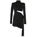 DE LA Vali Bowery Cut-out Stretch-jersey Mini Dress - Black - 6 (UK6 / XS)