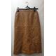 Real Leather Skirt Tan Brown Size: S