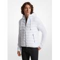 Michael Kors Galway Quilted Mixed-Media Jacket White M