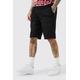 Mens Black Tall Elasticated Waist Relaxed Utility Short, Black