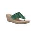 Women's Beaux Sandal by White Mountain in Green Smooth (Size 6 1/2 M)