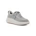Women's Dynastic Sneaker by White Mountain in Light Grey Fabric (Size 7 1/2 M)