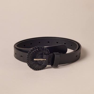 Lucky Brand Laced Buckle Belt - Women's Accessories Belts in Black, Size M