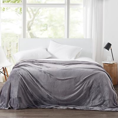 Solid Plush Blanket by Cannon in Grey (Size KING)