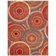 Liora Manne Marina Circles Indoor/Outdoor Rug by Trans-Ocean Import in Saffron (Size 23" X 7'6")