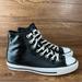 Converse Shoes | Converse Velvet Black High Top Sneakers Shoes Women’s Size 9 Lace Up | Color: Black/White | Size: 9