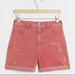 Anthropologie Shorts | Anthro Destructed Boyfriend Bermuda Denim Shorts | Color: Pink | Size: 29