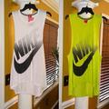 Nike Tops | 2 Nike High Low Open Long Tanks | Color: Green/White | Size: Runs Large See Description
