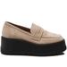Free People Shoes | Free People Nico Platform Lug Sole Loafers In Cappuccino Suede New | Color: Black/Tan | Size: 10