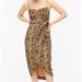 J. Crew Dresses | J. Crew Dresses | Jcrew Tie Waist Spaghetti Strap Dress With Slit | Color: Black/Tan | Size: 6