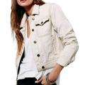 Free People Jackets & Coats | Free People: Fitted Cream Denim Jean Jacket - Size Small | Color: Cream | Size: S