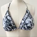 Athleta Swim | Athletea Belharra Triangle String Bikini Top Small | Color: Black/Gray | Size: S