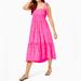 Lilly Pulitzer Dresses | Lilly Pulitzer Rivera Midi Dress Cockatoo Pink Tangerine Dream Size L | Color: Pink | Size: L