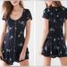 Urban Outfitters Dresses | *5/$25 Uo Navy Floral Mini Dress | Color: Blue | Size: M