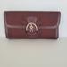Coach Bags | Coach Wallet Signature Clutch Burgundy Large Buckle Trifold Damaged Interior | Color: Brown/Red | Size: Os
